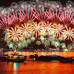 悉尼湾VIP包船赏2014全球最大跨年烟火